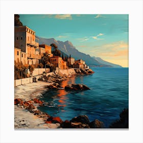 Palazzo Radiance: Coastal Whispers Canvas Print