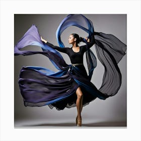 dancer with scarves Canvas Print