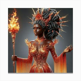 Fire Goddess-10 Canvas Print