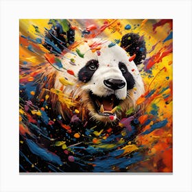 Panda Splash 1 Canvas Print