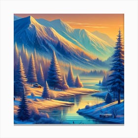 Winter Landscape 10 Canvas Print