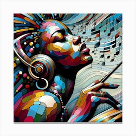 Dj Girl Canvas Print