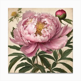 Pink Peony Canvas Print