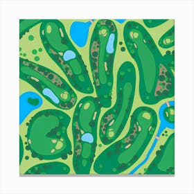 Golf Course Par Green Landscape Absract Canvas Print