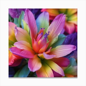 Rainbow Hibiscus Canvas Print