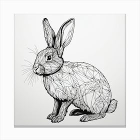 Rabbit Polygonal Canvas Print