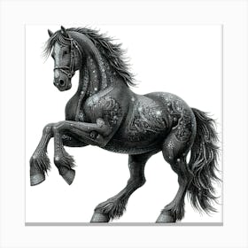 Black Horse 3 Canvas Print