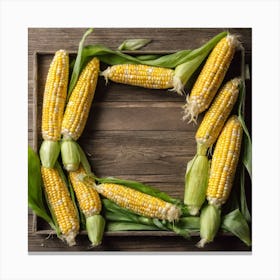 Sweetcorn As A Frame (5) Canvas Print