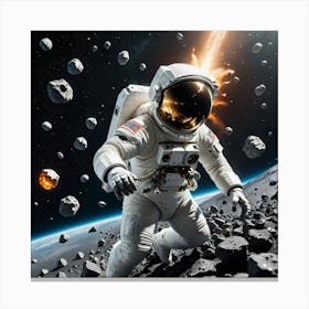 Uncharted Skies: An Astronaut's Cosmic Voyage Canvas Print