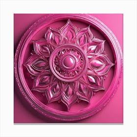 pink glassmade mandala Canvas Print