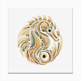 The Elegant Seahorse Design Canvas Print