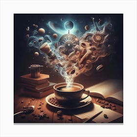 Coffee And Books Canvas Print