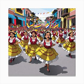Venezuelan Dancers Canvas Print