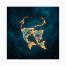 Zodiac Fishes 10 Canvas Print