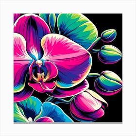 Orchid, Pop Art Canvas Print