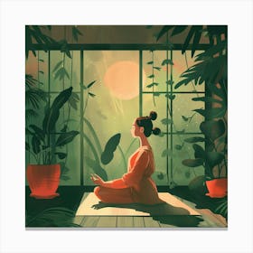 A Yoga Session Lofi Illustration 1718673593 1 Canvas Print