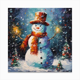 Snowman Canvas Print