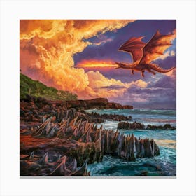 A Captivating Cinematic Illustration Of Dragons Te Kekod8sqrhirlgtvx 4dqw 7gy271mtrocuotpur39sfg Canvas Print