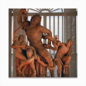 Laocoön And His Sons Statue Photo Antic Classical Marble Italian Italy Milan Venice Florence Rome Naples Toscana photo photography art travel Canvas Print