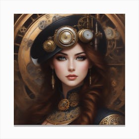 Steampunk Girl 5 Canvas Print