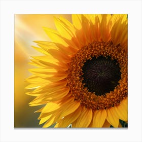 Sunflower Sun Canvas Print