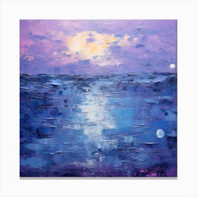 Lilac Reflections: Seawater Serenity Canvas Print