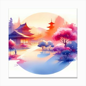 Japanese Landscape 3 Canvas Print