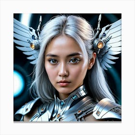 Young Woman With Wings Canvas Print