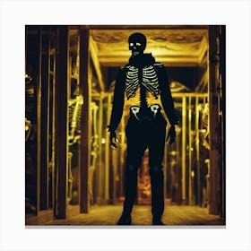 Skeleton In The Dark 1 Canvas Print