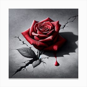 A Rose that grew from the concrete Canvas Print