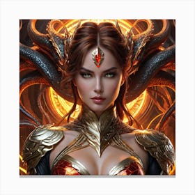 Demon Girl gunvf Canvas Print