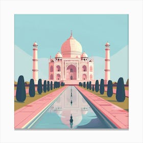 A Taj Mahal In Agra Minimal Illustration 1719953609 4 Canvas Print