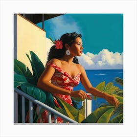 Hawaiian Girl Canvas Print