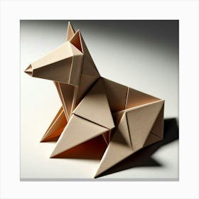Origami Dog Canvas Print