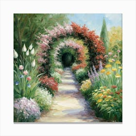 Into The Garden Art Print Painting Poster 2 Canvas Print