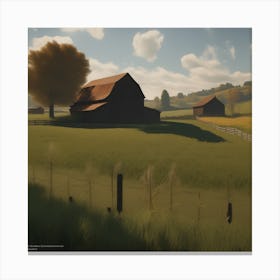 Barn In The Countryside 3 Canvas Print