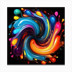 Whirlwind of Colors Canvas Print