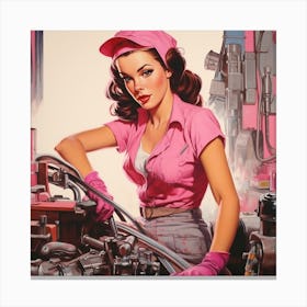 Pin Up Girl Canvas Print