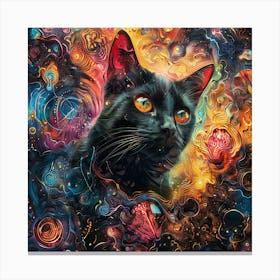 Cat In Space 2 Canvas Print
