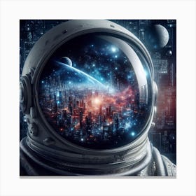 Astronaut In Space Canvas Print