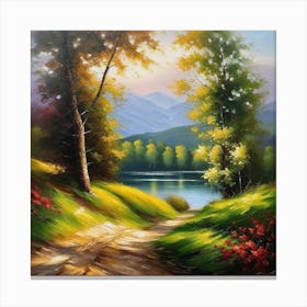 Road To The Lake Canvas Print