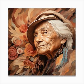 Portrait Of An Indian Woman 1 Canvas Print