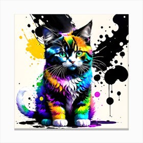 Rainbow Kitten 3 Canvas Print