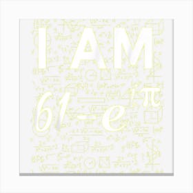 62nd Birthday 62 Years Old Math Geek Euler Identity Canvas Print