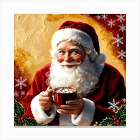 Santa's Cocoa Passion Canvas Print