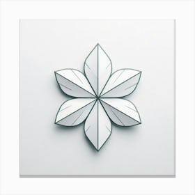 Geometrical jasmine flower Canvas Print