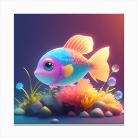 Colorful Fish In The Sea Canvas Print