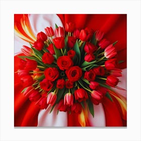 Red Flowers 1 Canvas Print