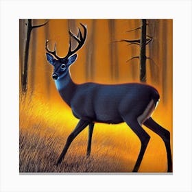 Deer In The Woods Canvas Print