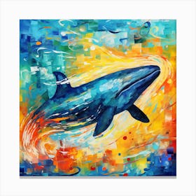 Whale Painting Canvas Print